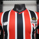 Camisa São Paulo II 24/25 - Jogador Masculina - Vermelho, Branco e Preto
